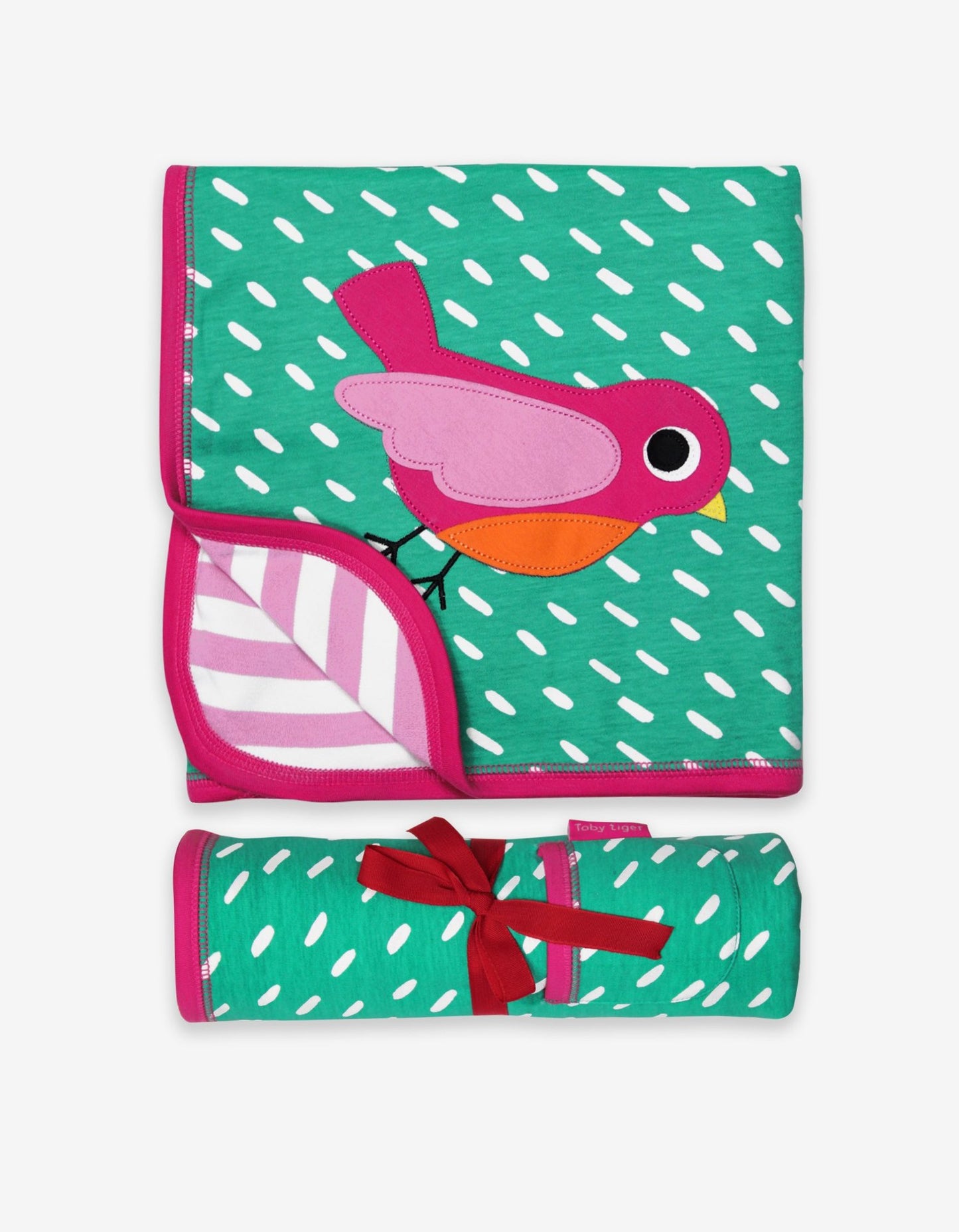 Organic Bird Applique Blanket