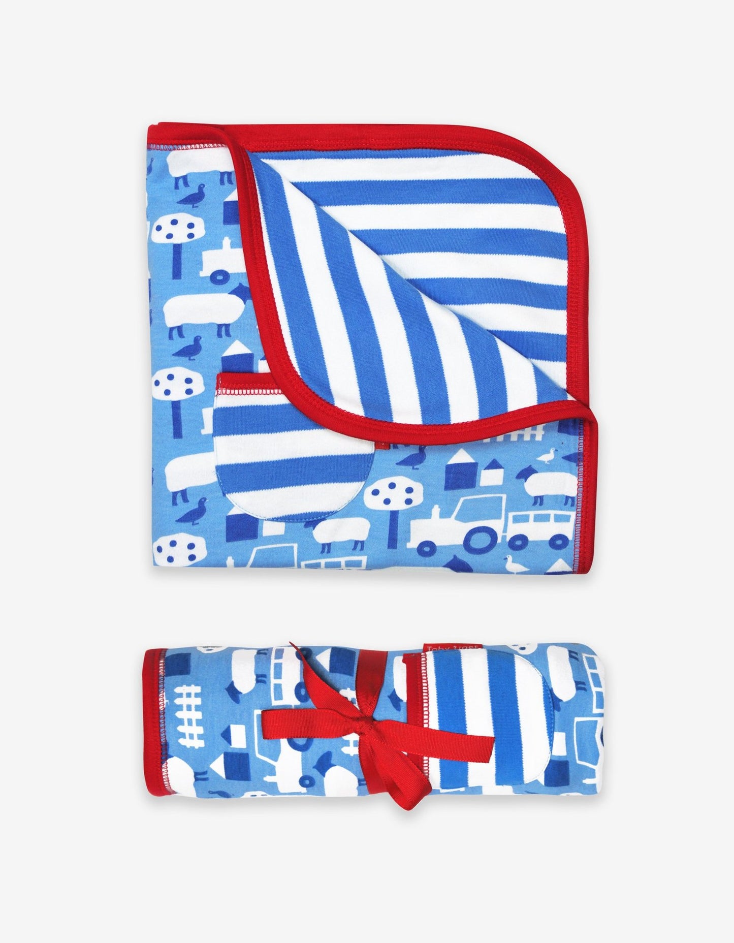 Organic Blue Farm Blanket