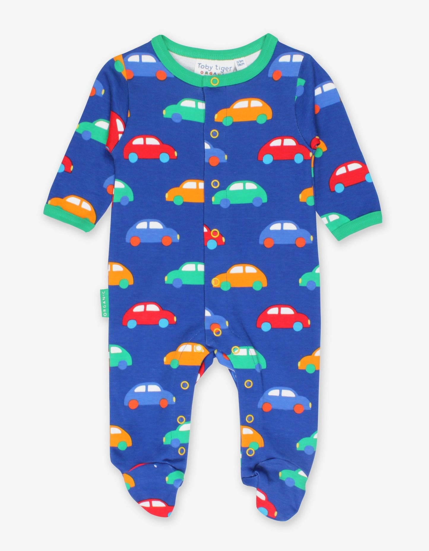Organic Car Print Babygrow