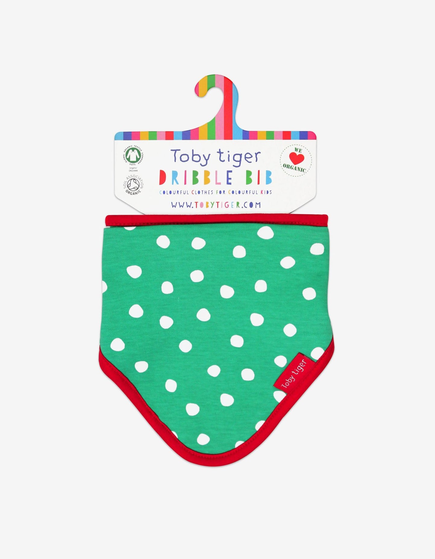 Organic Green Dot Dribble Bib