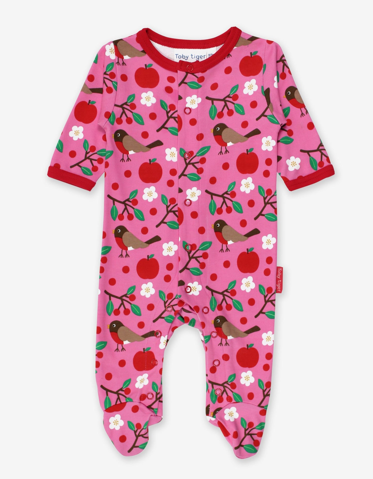 Organic Robin Print Babygrow