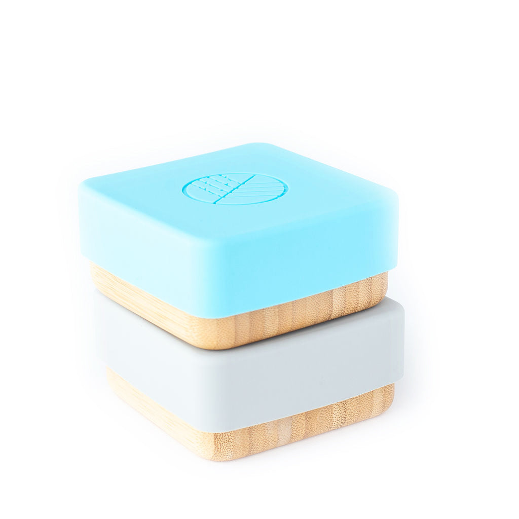 Bamboo Snack Pots in Sky Blue/Grey