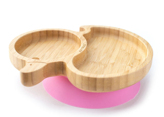 Bamboo Suction and Section Duck Plate in Pink